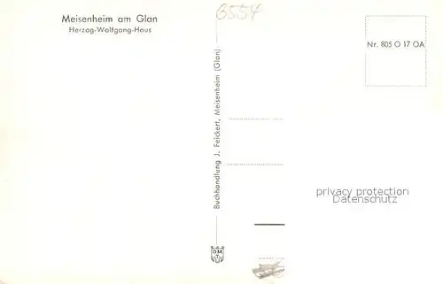 AK / Ansichtskarte Meisenheim_Glan Herzog Wolfgang Haus Meisenheim_Glan