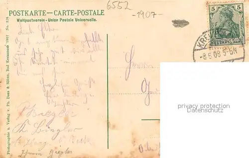 AK / Ansichtskarte Bad_Muenster_Stein_Ebernburg Uferpartie an der Nahe mit Rheingrafenstein Bad_Muenster