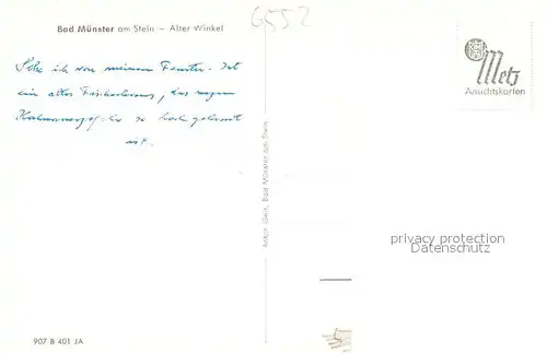 AK / Ansichtskarte Bad_Muenster_Stein_Ebernburg Alter Winkel Bad_Muenster