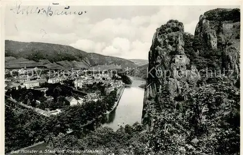 AK / Ansichtskarte Bad_Muenster_Stein_Ebernburg Panorama Nahetal mit Rheingrafenstein Bad_Muenster