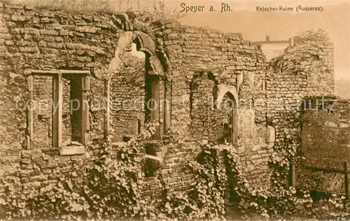 AK / Ansichtskarte Speyer_Rhein Retscher Ruine Historisches gotisches Stadthaus Speyer Rhein