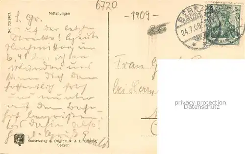 AK / Ansichtskarte Speyer_Rhein Retscher Ruine Historisches gotisches Stadthaus Speyer Rhein