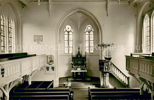 AK / Ansichtskarte Norderney_Nordseebad Evangelische Kirche Innenansicht Norderney_Nordseebad