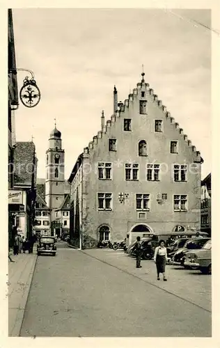 AK / Ansichtskarte Bad_Mergentheim Oberer Markt mit Rathaus und Stadtkirche Bad_Mergentheim
