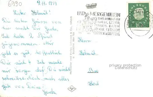 AK / Ansichtskarte Bad_Mergentheim Teilansicht Kurort Bad_Mergentheim
