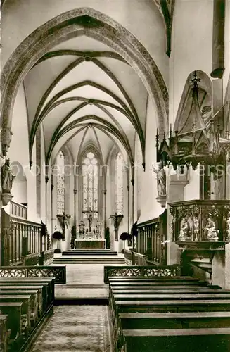 AK / Ansichtskarte Bad_Mergentheim Stadtpfarrkirche Sankt Johannes Innenansicht Bad_Mergentheim