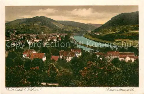 AK / Ansichtskarte Eberbach_Neckar Gesamtansicht Neckartal Eberbach Neckar