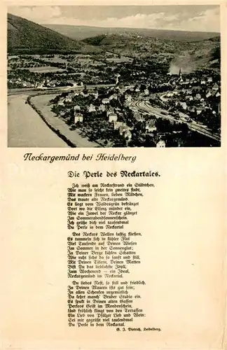 AK / Ansichtskarte Neckargemuend Die Perle des Neckartales Gedicht Neckargemuend