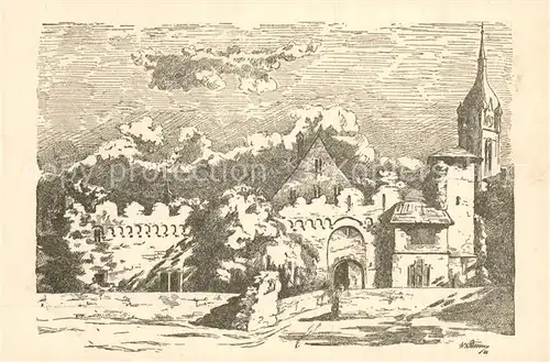 AK / Ansichtskarte Handschuhsheim Jugendherberge fuer Maedchen Tiefburg Kuenstlerkarte Handschuhsheim