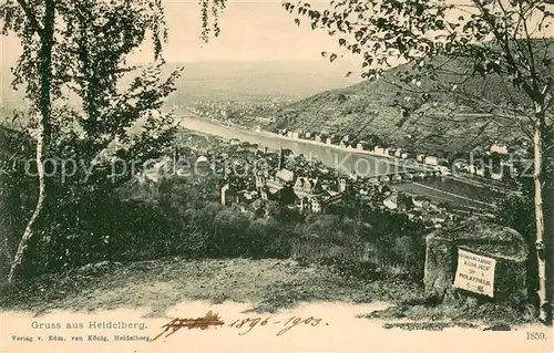 AK / Ansichtskarte Heidelberg_Neckar Panorama Blick ins Neckartal Heidelberg Neckar