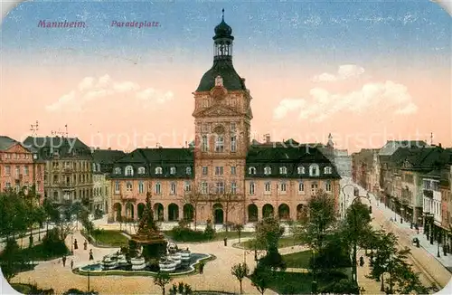 AK / Ansichtskarte Mannheim Paradeplatz Denkmal Mannheim