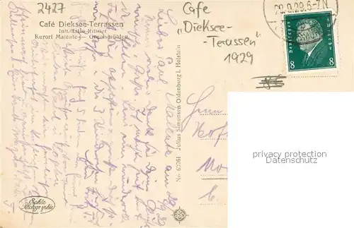 AK / Ansichtskarte Malente Gremsmuehlen Cafe Dieksee Terrassen vom Badegehoelz gesehen Malente Gremsmuehlen