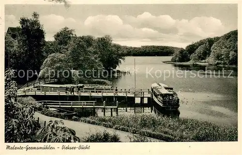 AK / Ansichtskarte Malente Gremsmuehlen Dieksee Bucht Anleger 5 Seen Fahrt Malente Gremsmuehlen