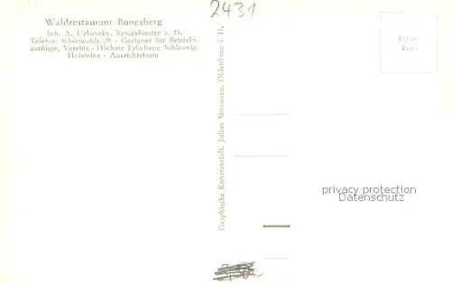 AK / Ansichtskarte Schoenwalde_Bungsberg Waldrestaurant Bungsberg Aussichtsturm Schoenwalde Bungsberg