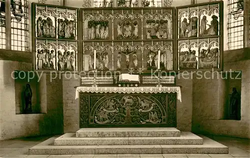 AK / Ansichtskarte Burg_Fehmarn Hauptaltar in der St. Nikolai Kirche Burg Fehmarn