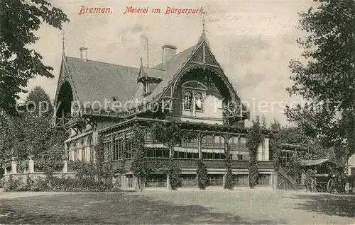 AK / Ansichtskarte Bremen Meierei im Buergerpark Bremen