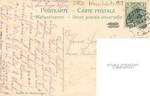 AK / Ansichtskarte Bremen Weserbruecke Bremen