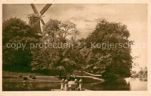 AK / Ansichtskarte Bremen Partie am Wall mit Windmuehle Bremen