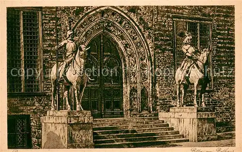 AK / Ansichtskarte Bremen Ritter am Rathaus nach einer Radierung von G. O. Dietrich Kuenstlerkarte Bremen