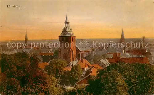 AK / Ansichtskarte Lueneburg Totalaufnahme Kirche Lueneburg