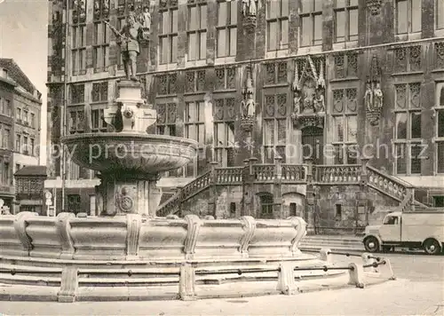 AK / Ansichtskarte Bad_Aachen Rathaus Brunnen Bad_Aachen