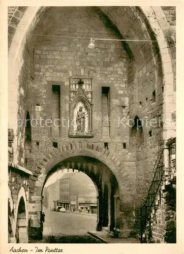 AK / Ansichtskarte Aachen Ponttor Aachen