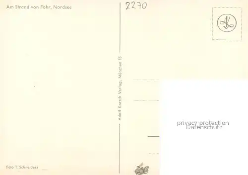 AK / Ansichtskarte Insel_Foehr Strand Insel_Foehr