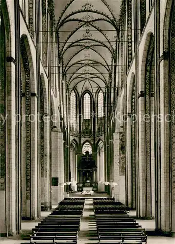 AK / Ansichtskarte Luebeck Marienkirche Mittelschiff Innen Luebeck