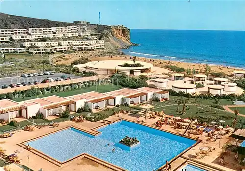 AK / Ansichtskarte Las_Palmas_Gran_Canaria Playa de San Agustin Strand und Hotel Las_Palmas_Gran_Canaria