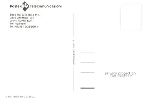 AK / Ansichtskarte Roma_Rom Poste Telecomunicazioni Roma_Rom