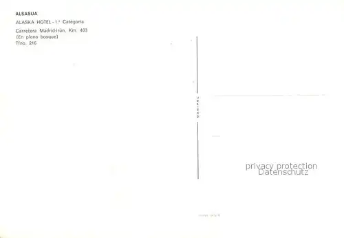 AK / Ansichtskarte Alsasua_Altsasu Alaska Hotel 
