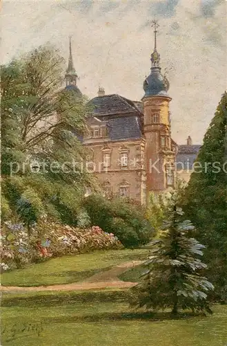 AK / Ansichtskarte Oldenburg_Niedersachsen Schloss Park Kuenstlerkarte Oldenburg Niedersachsen