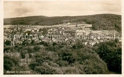 AK / Ansichtskarte Menden_Sauerland Gesamtansicht Menden_Sauerland