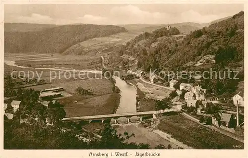 AK / Ansichtskarte Arnsberg_Westfalen Jaegerbruecke Arnsberg_Westfalen