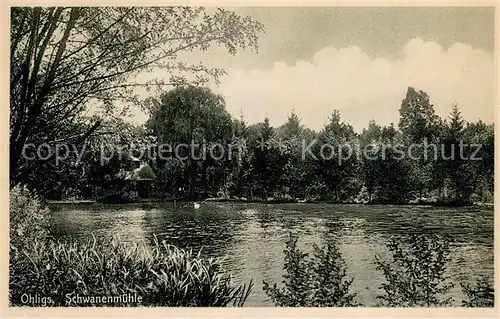 AK / Ansichtskarte Ohligs Schwanenmuehle Restauration und Kaffee Ohligs