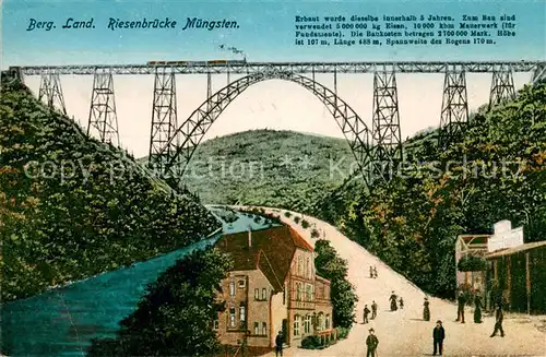 AK / Ansichtskarte Solingen Riesenbruecke Muengsten Solingen