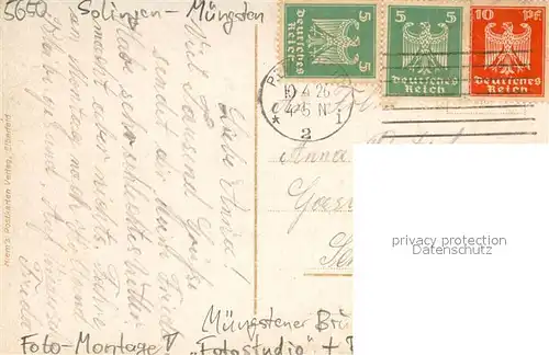 AK / Ansichtskarte Solingen Riesenbruecke Muengsten Solingen