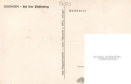 AK / Ansichtskarte Solingen Auf dem Pfaffenberg Solingen