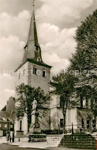 AK / Ansichtskarte Wald_Solingen Evgl.Kirche mit Kriegerdenkmal Wald Solingen