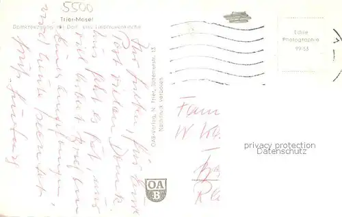 AK / Ansichtskarte Trier Domkreuzgang mit Dom und Liebfrauenkirche Trier