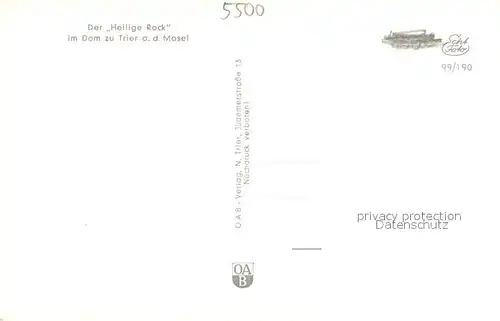 AK / Ansichtskarte Trier Der hl. Rock im Dom Trier