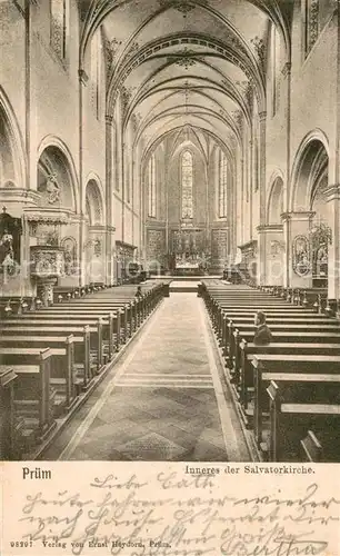 AK / Ansichtskarte Pruem_Eifel Inneres der Salvatorkirche Pruem_Eifel