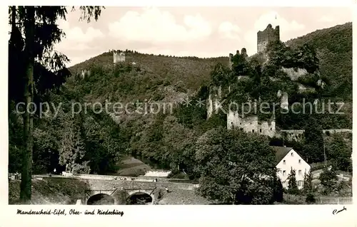 AK / Ansichtskarte Manderscheid_Eifel Ober und Niederburg Manderscheid Eifel