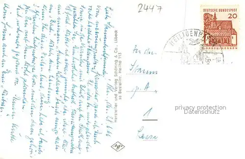 AK / Ansichtskarte Heiligenhafen_Ostseebad Hafen Markt mit Kirche Strand Steilkueste Heiligenhafen_Ostseebad