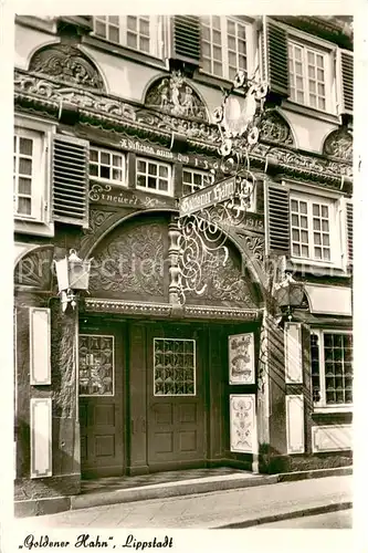 AK / Ansichtskarte Lippstadt Goldener Hahn Gastwirtschaft Lippstadt