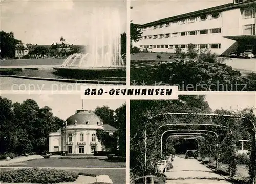 AK / Ansichtskarte Bad_Oeynhausen Kurhaus mit Fontaene Kurtheater Gollwitzer Meier Institut Rosengarten Bad_Oeynhausen