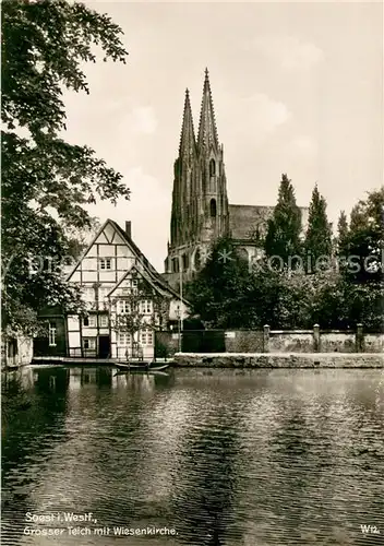AK / Ansichtskarte Soest_DE_NRW Grosser Teich mit Wiesenkirche 
