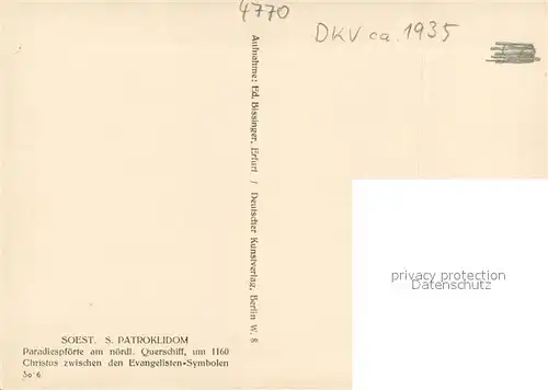 AK / Ansichtskarte Soest_DE_NRW St Patrokli Dom Paradiespforte 