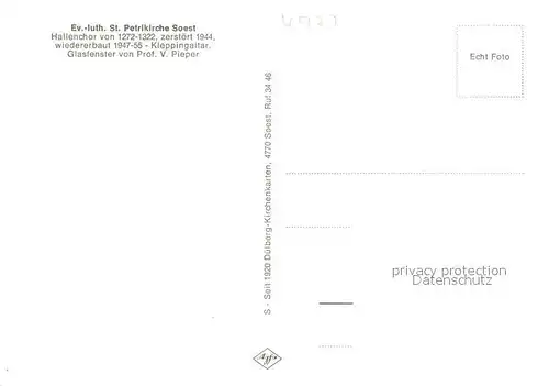 AK / Ansichtskarte Soest_DE_NRW Ev luth St Petrikirche Hallenchor Kanzel 