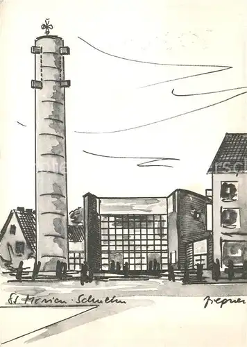 AK / Ansichtskarte Schwelm St Marien Illustration Schwelm